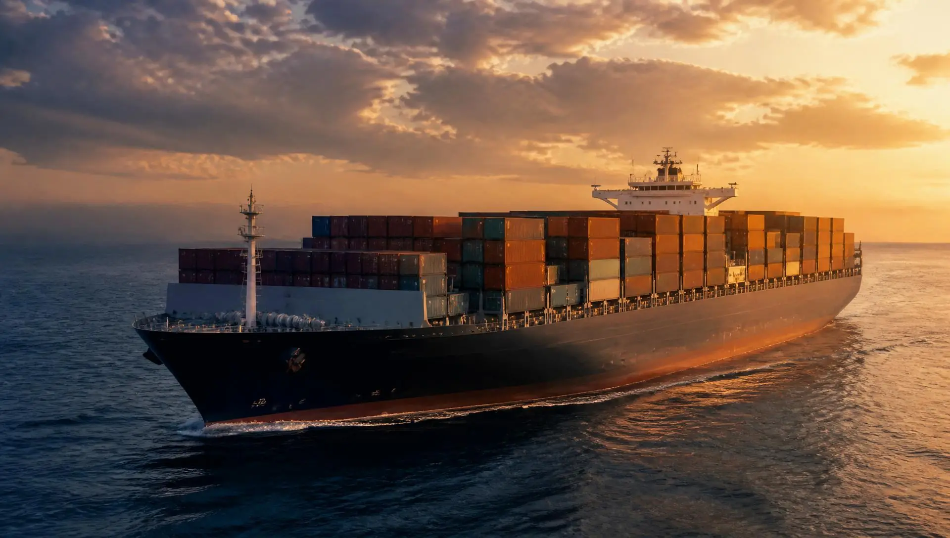 Container vessel sailing through the Red Sea